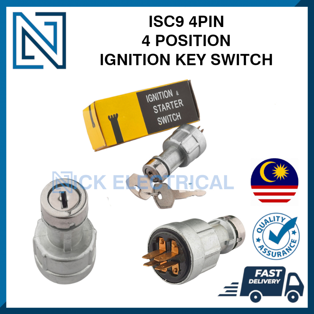 Universal ISC-9 4PIN 4 Position Machine Forklift Lorry Trailer Ignition ...