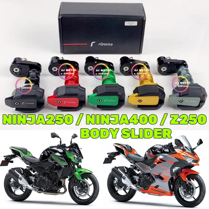 1SET NEW NINJA250 NINJA400 Z250 2018 BODY SLIDER NINJA 250 400 KAWASAKI