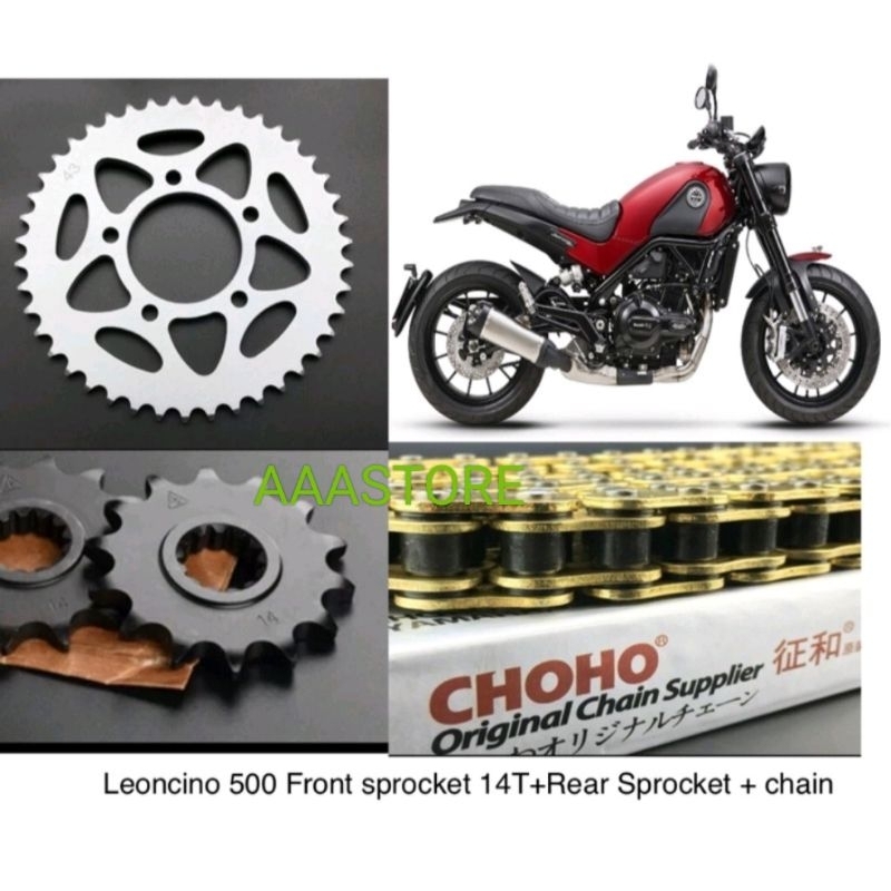 BENELLI Leoncino 500 /TRK 502/TNT600/ 300 sprocket+chain Shopee Malaysia