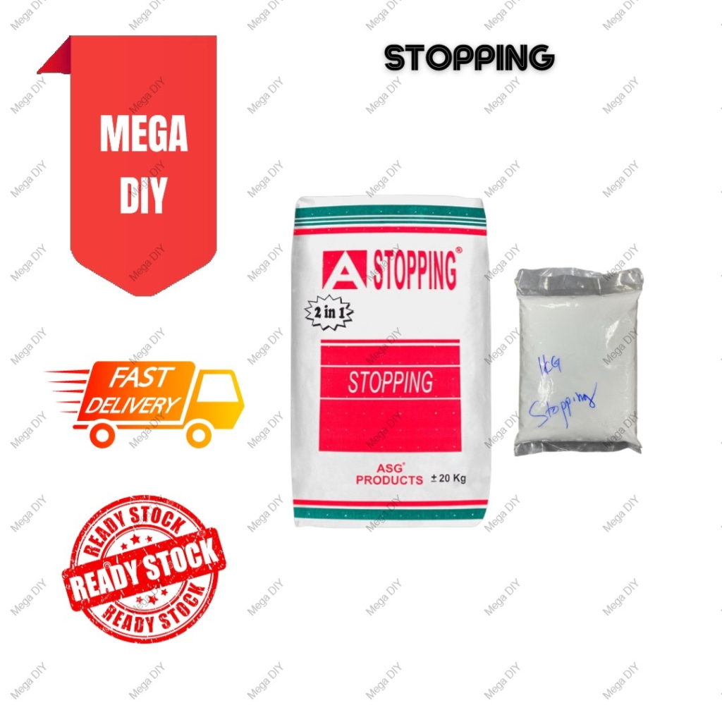 [1KG] Pack ASG Stopping Compound / Simen Plaster / Ceiling Wall Repair