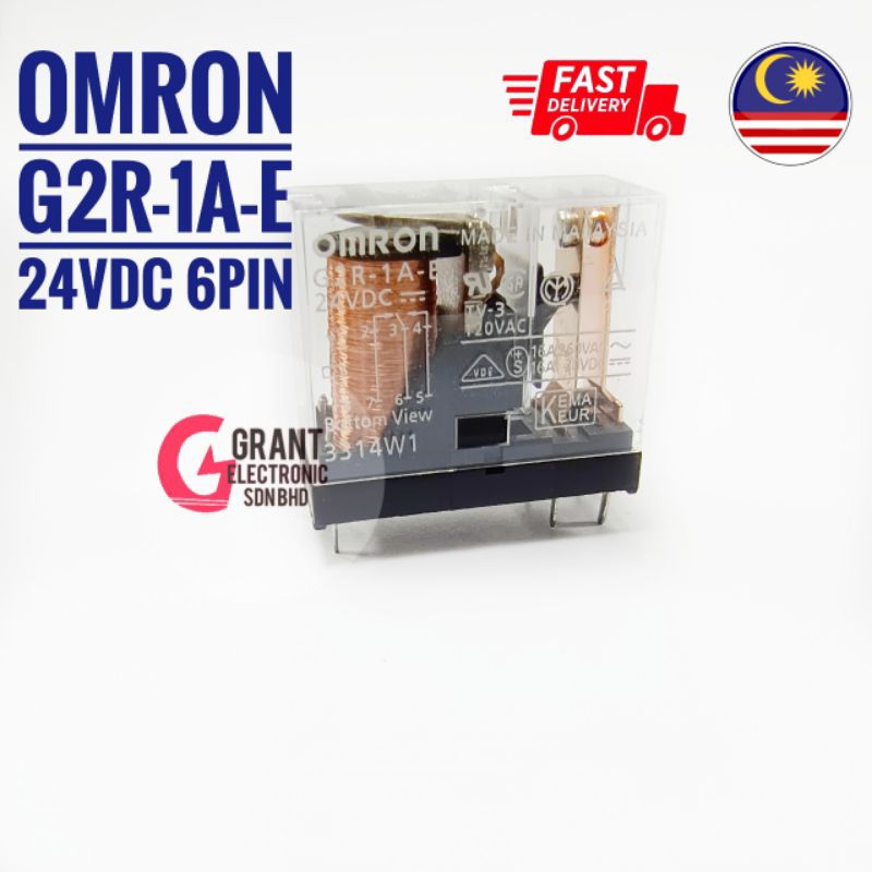 OMRON G2R-1A-E DC24V DC12v 6pin 24VDC 12VDC 16A Power Relay | Shopee ...