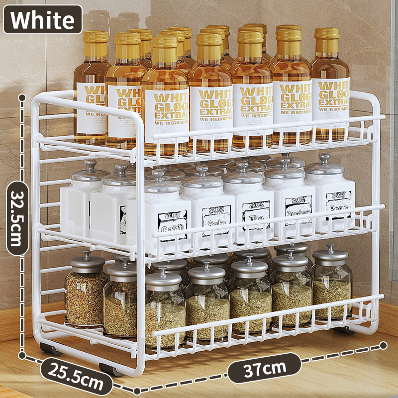 Kitchen Spice Rack Condiment Rack Rak Dapur Rak Rempah Seasoning Bottle ...