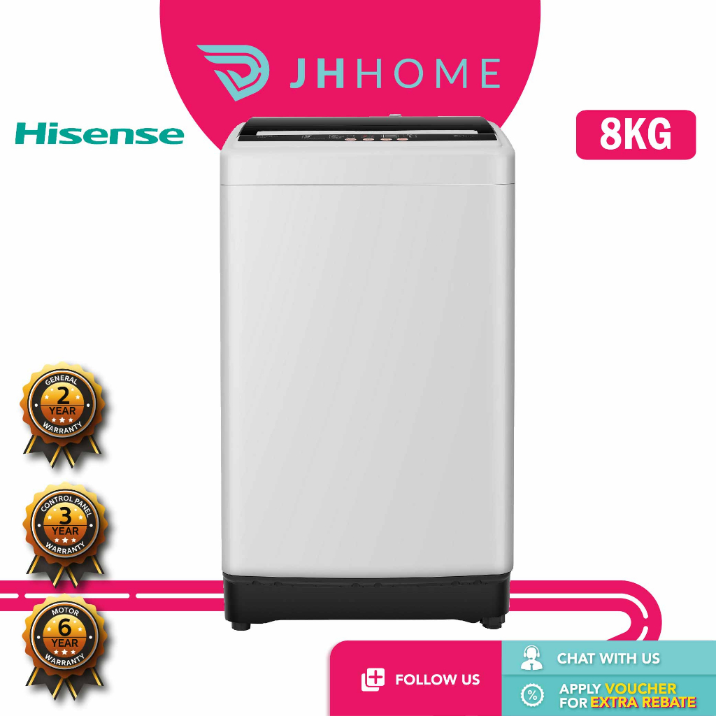 Hisense 8KG Top Load Washing Machine WTAR8011G / Midea (7.5kg) MA100W75