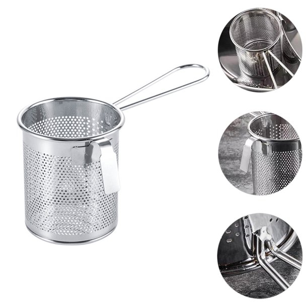 Live Well 5 Inch Stainless Steel Noodle Skimmer Strainer Basket - FS005