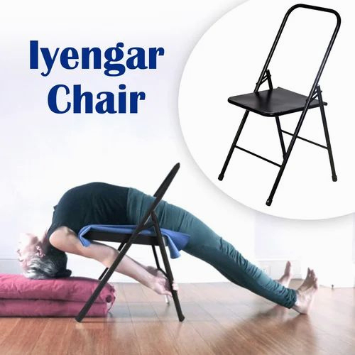 Yoga Chair Foldable Metal Chair Multipurpose Yoga Auxiliary Chair Bold