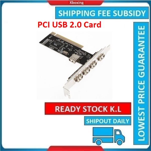 PCI 4+1 Port USB 2.0 High Speed Internal Controller Card for desktop 5