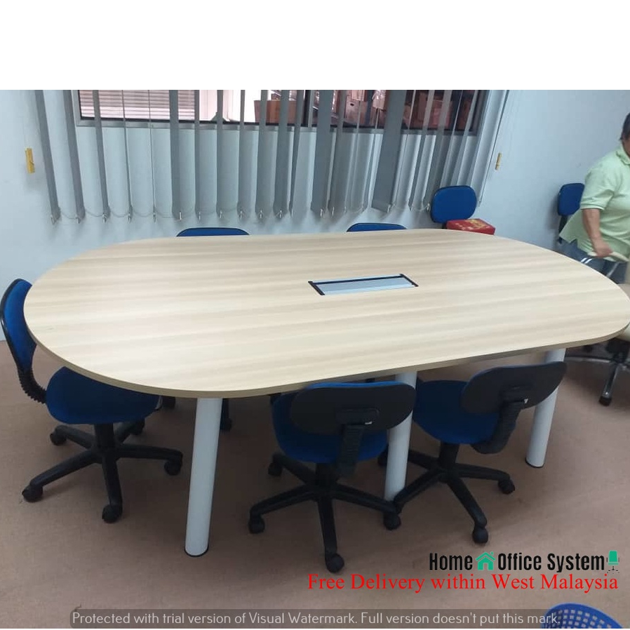 Oval conference deals table for 6