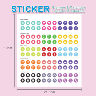 2Sheet Desk Wall Calendar Event Stickers Notebooks Diary Monthly Planner  Sticker Scrapbooking Weekly Tabs Stickers Office