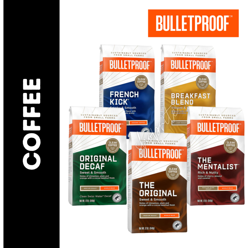 BulletProof Coffee The Original / Mentalist Whole Bean / Ground Medium Roast (340g) Shopee