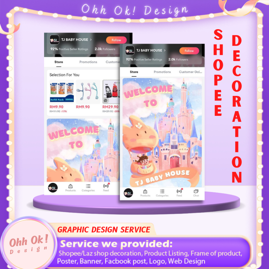 Shopee Lazadha Shop Decoration/Custom-made (Shop Design Service ...