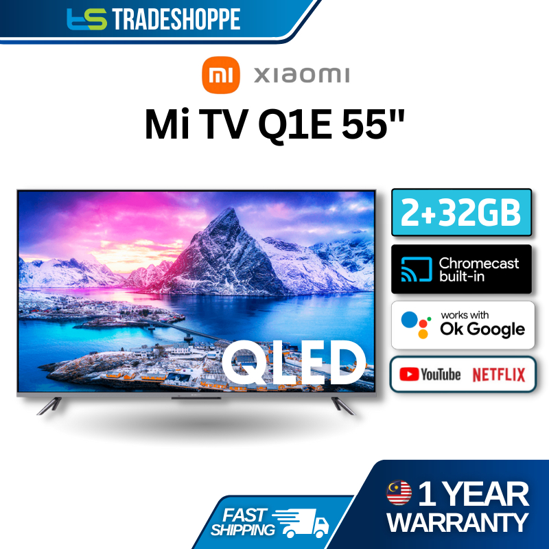 TV LED 55 - XIAOMI Xiaomi TV A2 55, UHD 4K, MediaTek Mali G52 MP2, DVB-T2  (H.265), Negro