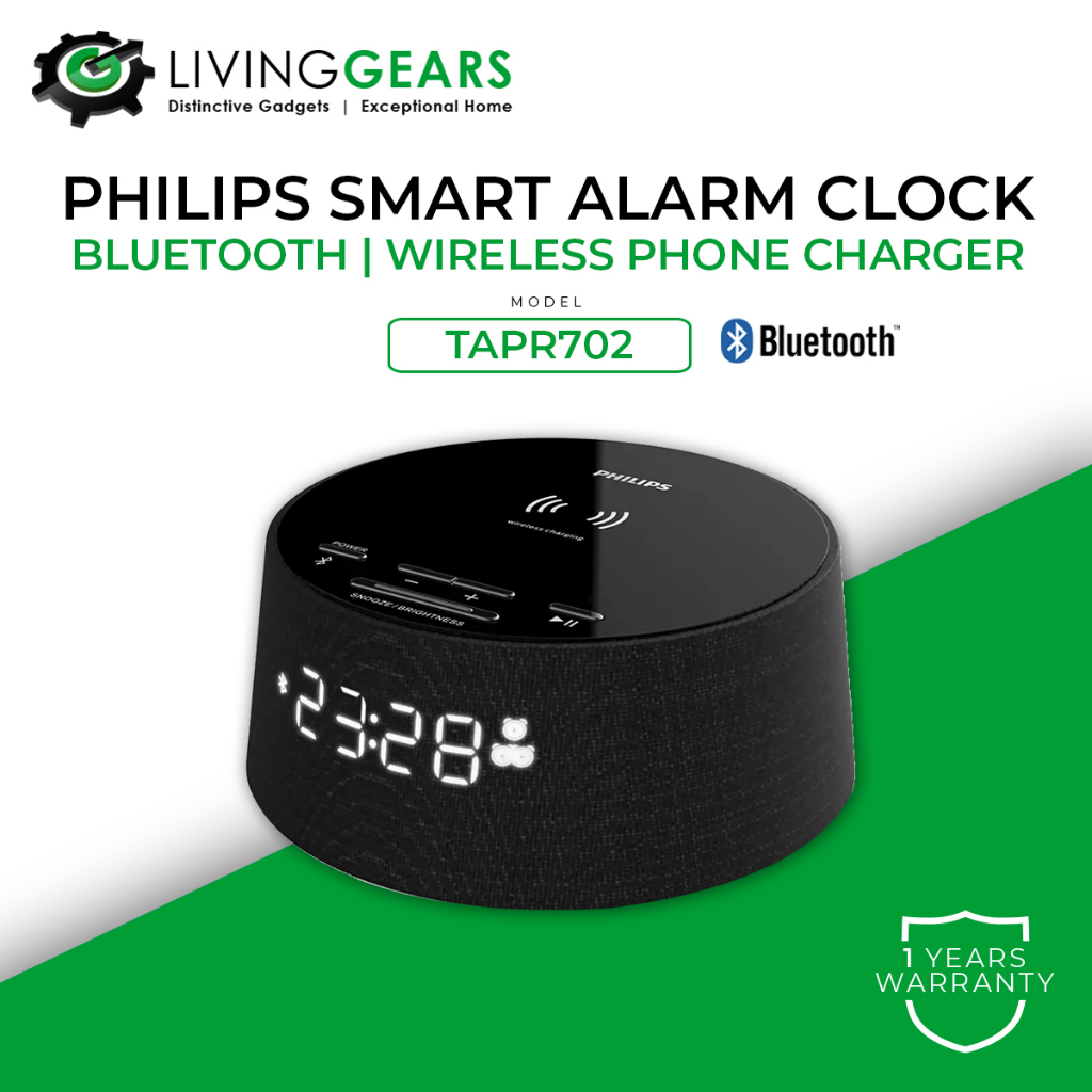 PHILIPS TAPR702 TAR3205 TAR3306 AJ2000 Mirror Finish Display Clock