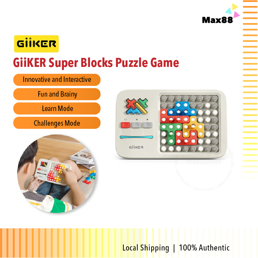 GiiKER Super Blocks Puzzle Game, 1000+ Leveled Up Electronic Brain Game