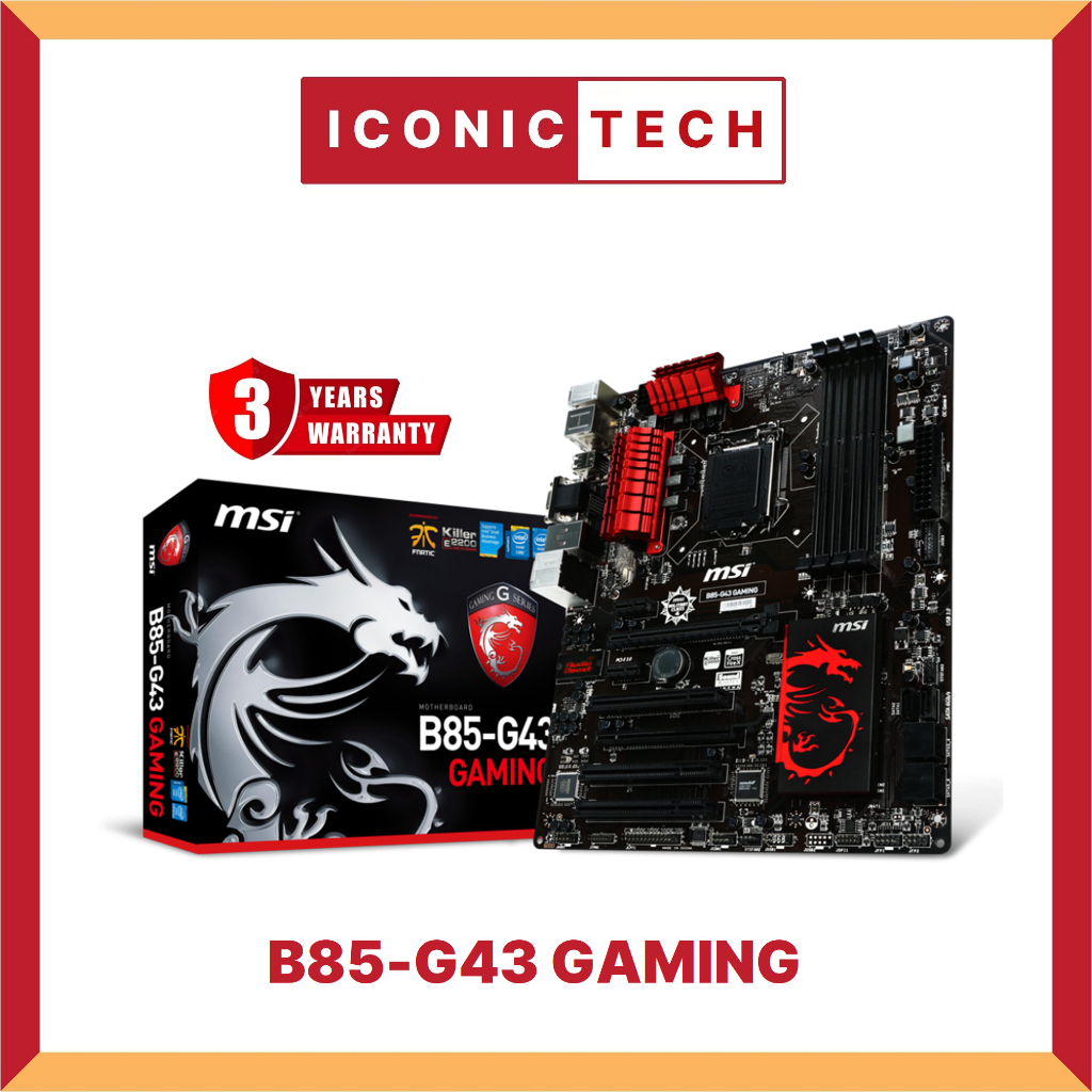 MSI B85G43 Gaming LGA 1150 Intel 4th Gen Motherboard (Brand New