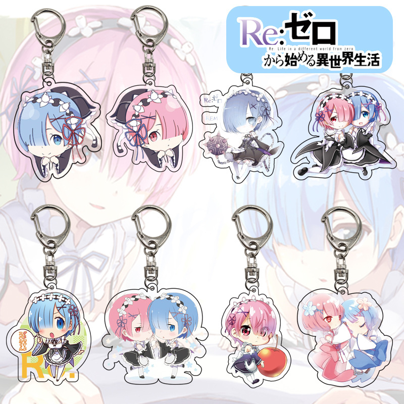 Re Zero Starting Life in Another World Keychain REM RAM Shopee Malaysia