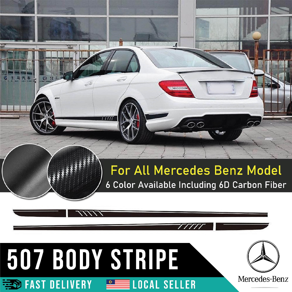 507 Style Side Skirt Racing Stripes Vinyl Decal Sticker for Mercedes ...
