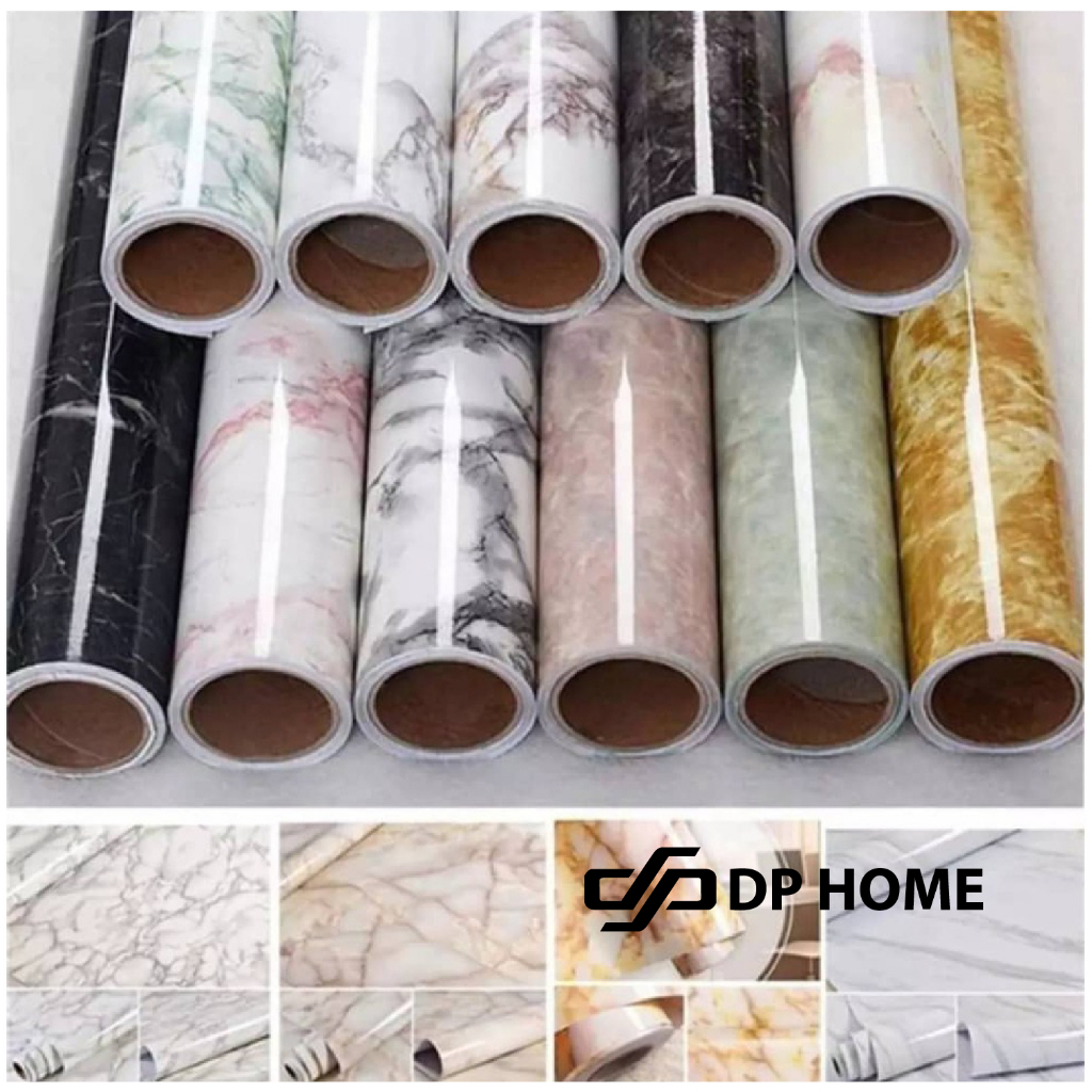 3D Marble Wallpaper Sticker for Cabinet Living Room Bathroom Wall ...