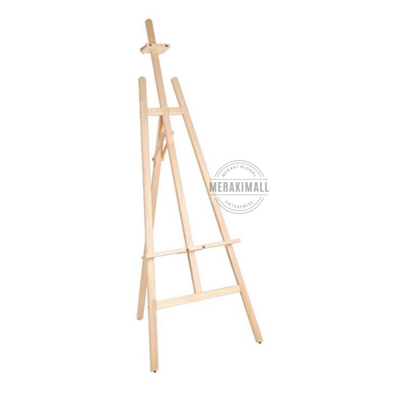 Adjustable Natural Pine Wood Lyre Easel A-Frame Triangular Shape ...