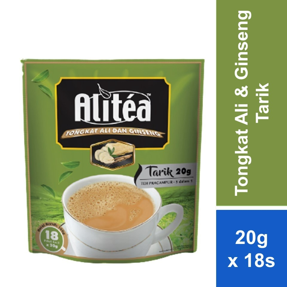 Alitea Tongka Ali dan Ginseng, 3 in 1 Premix Power Milk Tea, Teh ...
