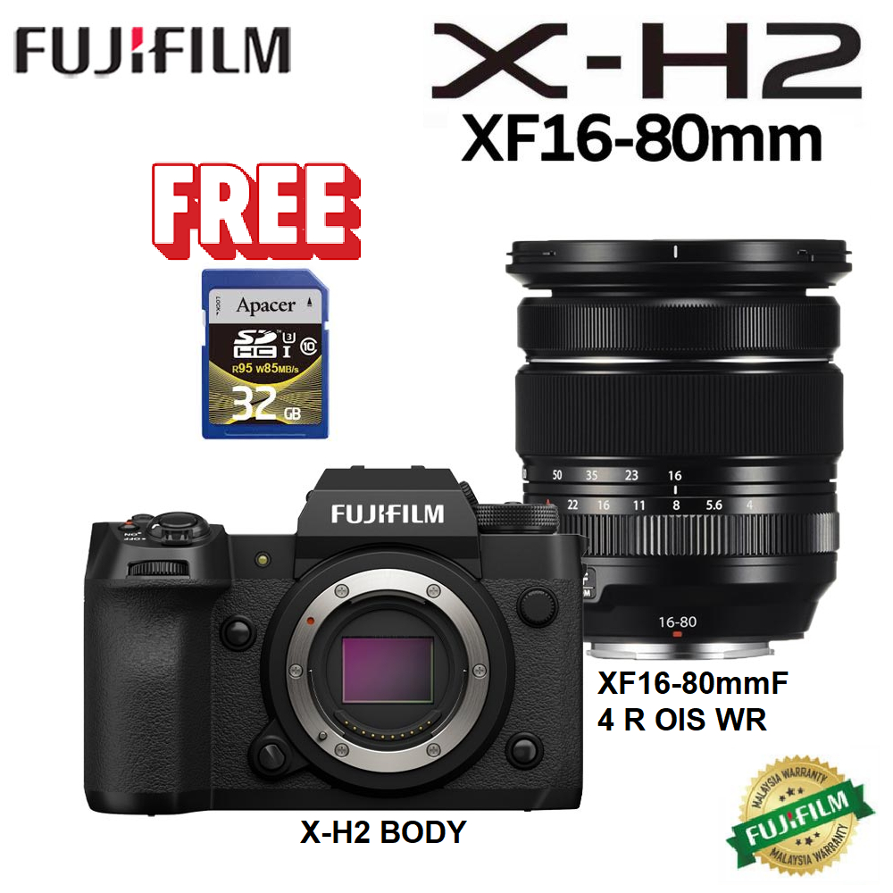 Fujifilm X-H2 Mirrorless Camera XH2 Body With 16-80mm Lens (Fujifilm ...