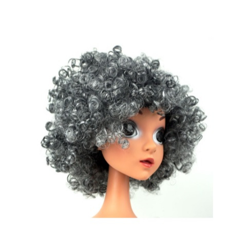 Red Blue Black Orange Purple Pink Gold Grey Afro Curly Clown Wig Hair 