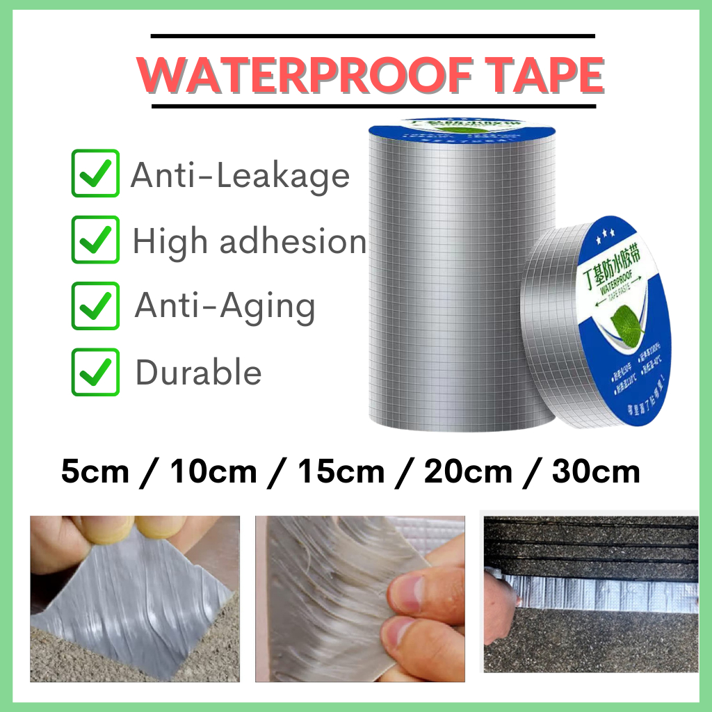 Extra Stick] Waterproof Tape Aluminum Foil Butyl Tape Anti Leaking