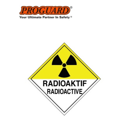 Radioactive Radioaktif Hazardous Waste Substances Safety Labels Sign ...