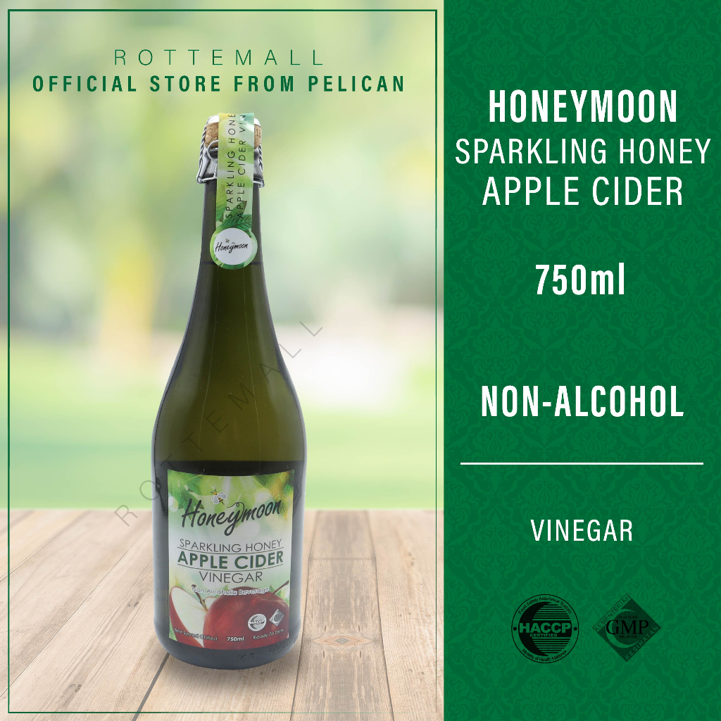 Honeymoon Sparkling Apple Cider Vinegar 750ml (Non Alcohol) Shopee