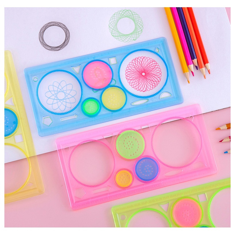 MAGIC RULER Toys Spirograph Kids Drawing Ruler Geometric Ruler Art ...