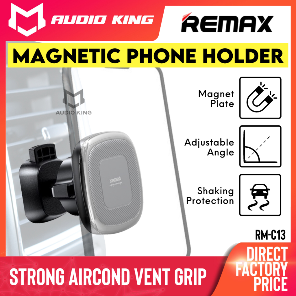 REMAX In Car Magnetic Phone Holder Air Vent Handphone Holder Fon RM-C13 ...