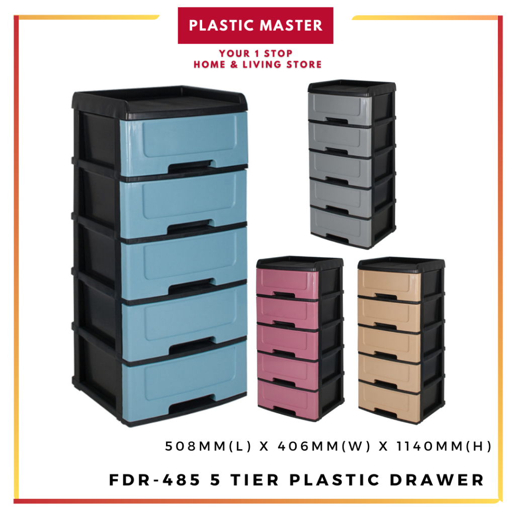 5 Tier Plastic Drawer Plastic Storage Plastic Storage Organizer