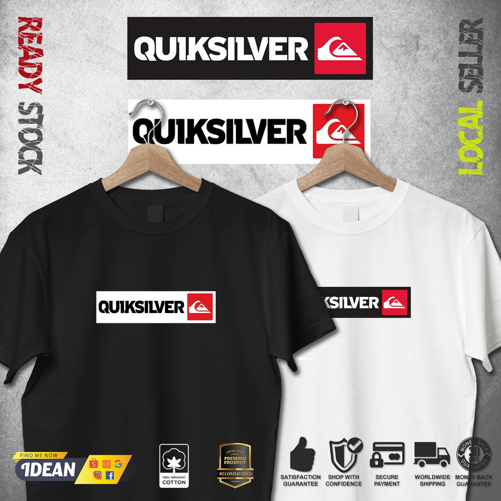 🔥[SALE NOW] QUIKSILVER TShirt Men Women baju t shirt lelaki perempuan Streetwear Clothes