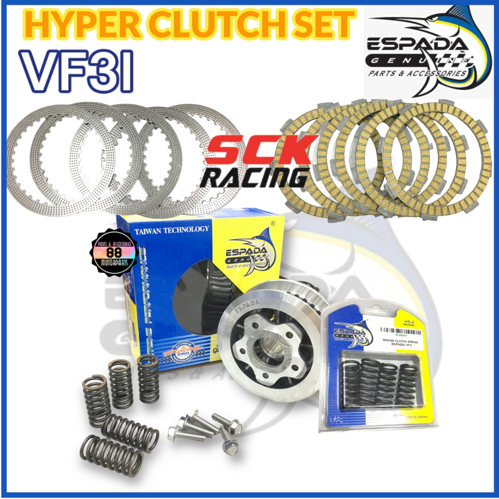 ESPADA RACING HYPER CLUTCH COMPLETE SET SYM VF3I 185cc W SCK CLUTCH PLATE STEEL PLATE RACING