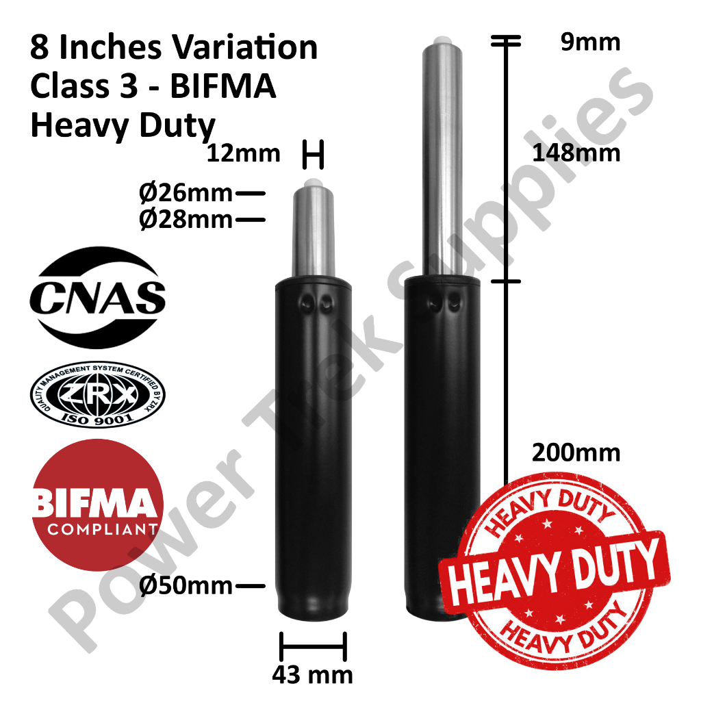 Gasdrukdemper 500N Set - 2 Stuks 300 Mm Gasveren Voor Deuren En Kasten