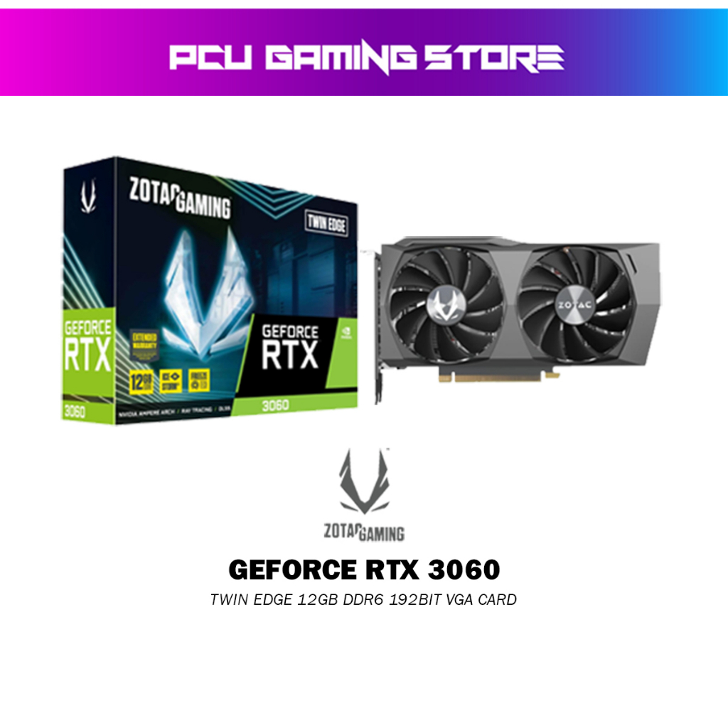 ZOTAC GAMING GeForce RTX 3060 Twin Edge 12GB GDDR6 # READY STOCK