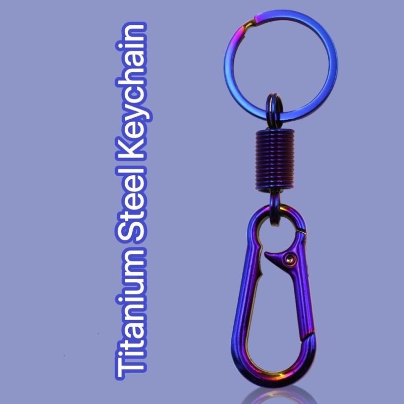 Titanium Gold Carabiner Stainless Steel Gourd Buckle Carabiner Keychain Waist Belt Clip Keyriing