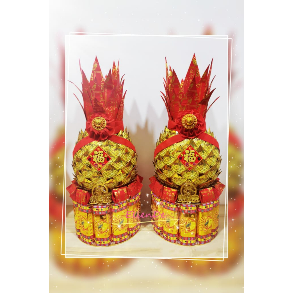 关于邮费，请私聊店主《金砖旺来》一座，纯手工金纸黄梨，handmade joss paper pineapple Shopee Malaysia