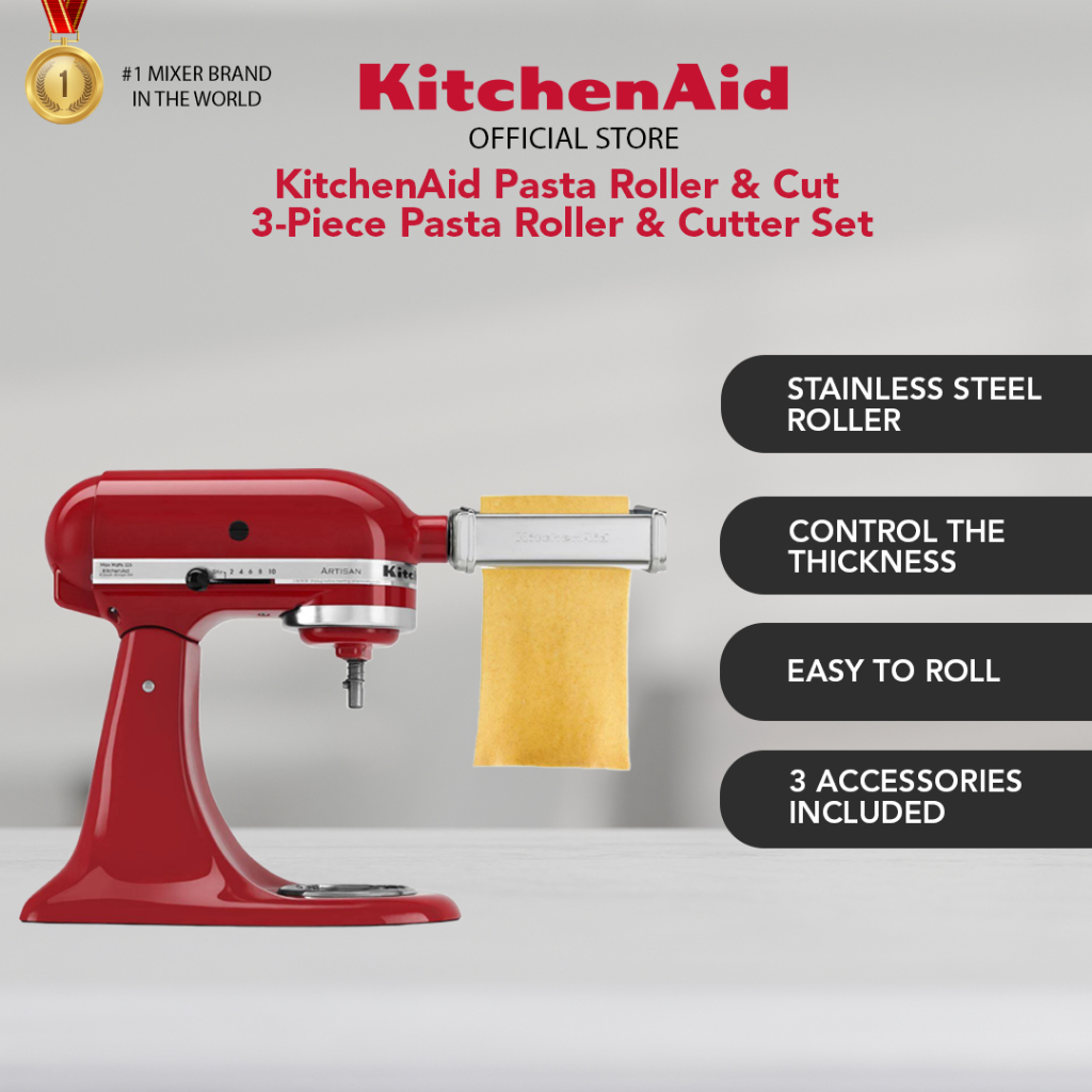 KitchenAid Attachment 3 Piece Pasta Roller Cutter Set KSMPRA Shopee Malaysia