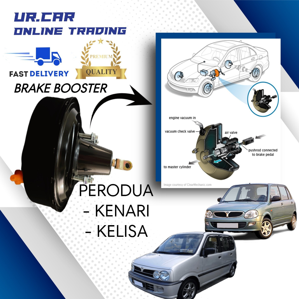 PERODUA KENARI , KELISA BRAKE BOOSTER PUMP (8") 100 PREMIUM QUALITY