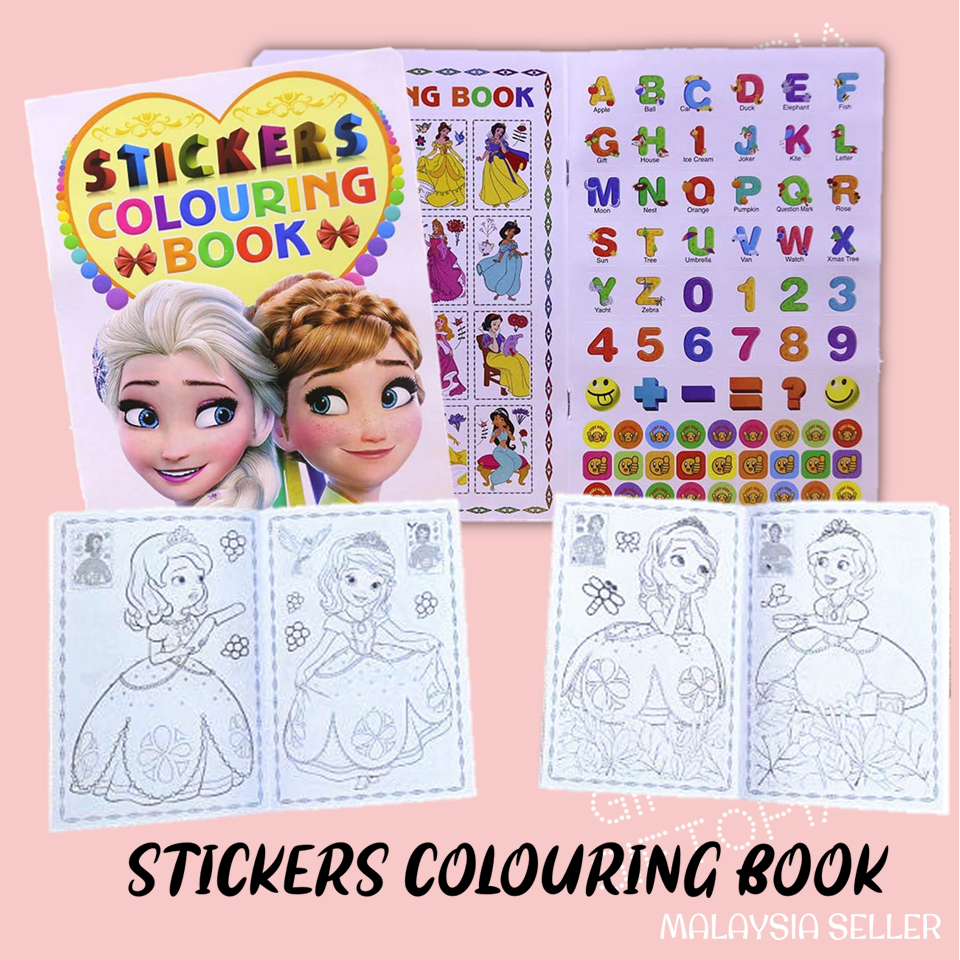 GIFTOPIA Colouring Book Kids Drawing Book Kanak Kartun Buku Mewarna ...