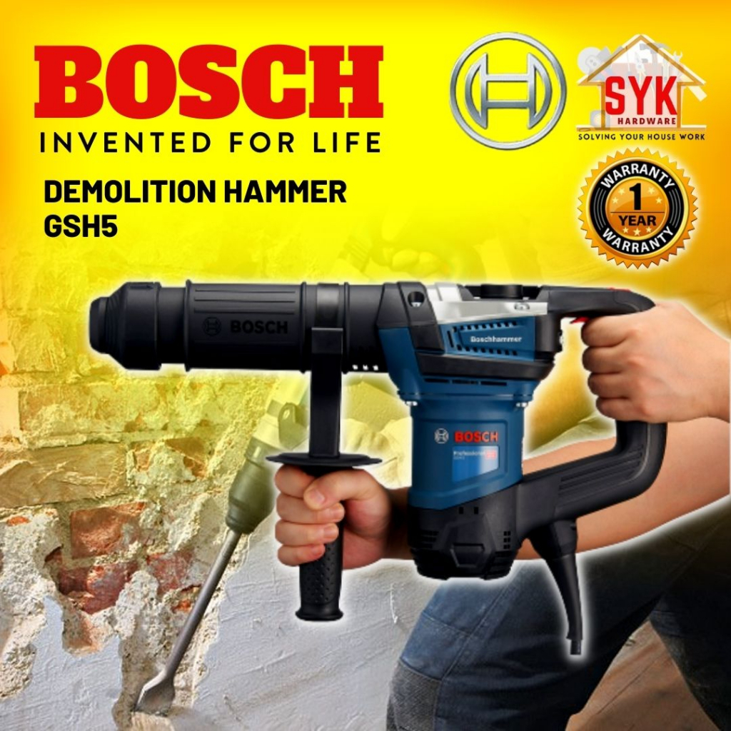 SYK BOSCH GSH5 GSH 5 H/Duty Demolition Hammer Electric Concrete Breaker ...