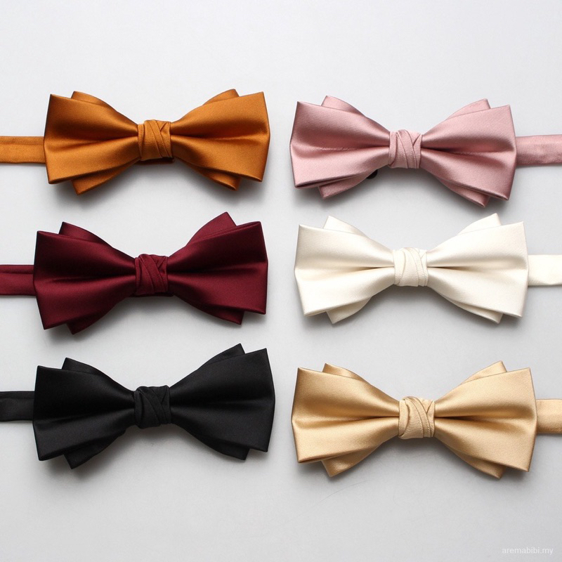 Classic Wedding Bowtie Solid Color Men's Bow Tie MultiColor Wedding