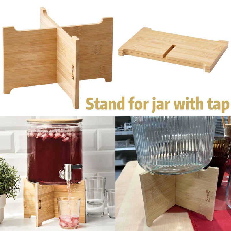 Swedish original Ö.GONTRÖST Stand for jar with tap, bamboo Shopee