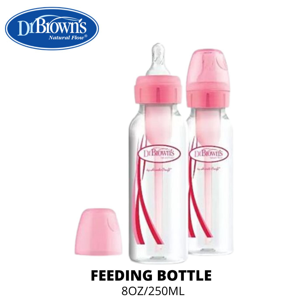 Dr. Brown's Options+ Narrow Standard Neck 8oz/250ml Anti-Colic Baby Bottle Twin Pack - Pink | Shopee Malaysia