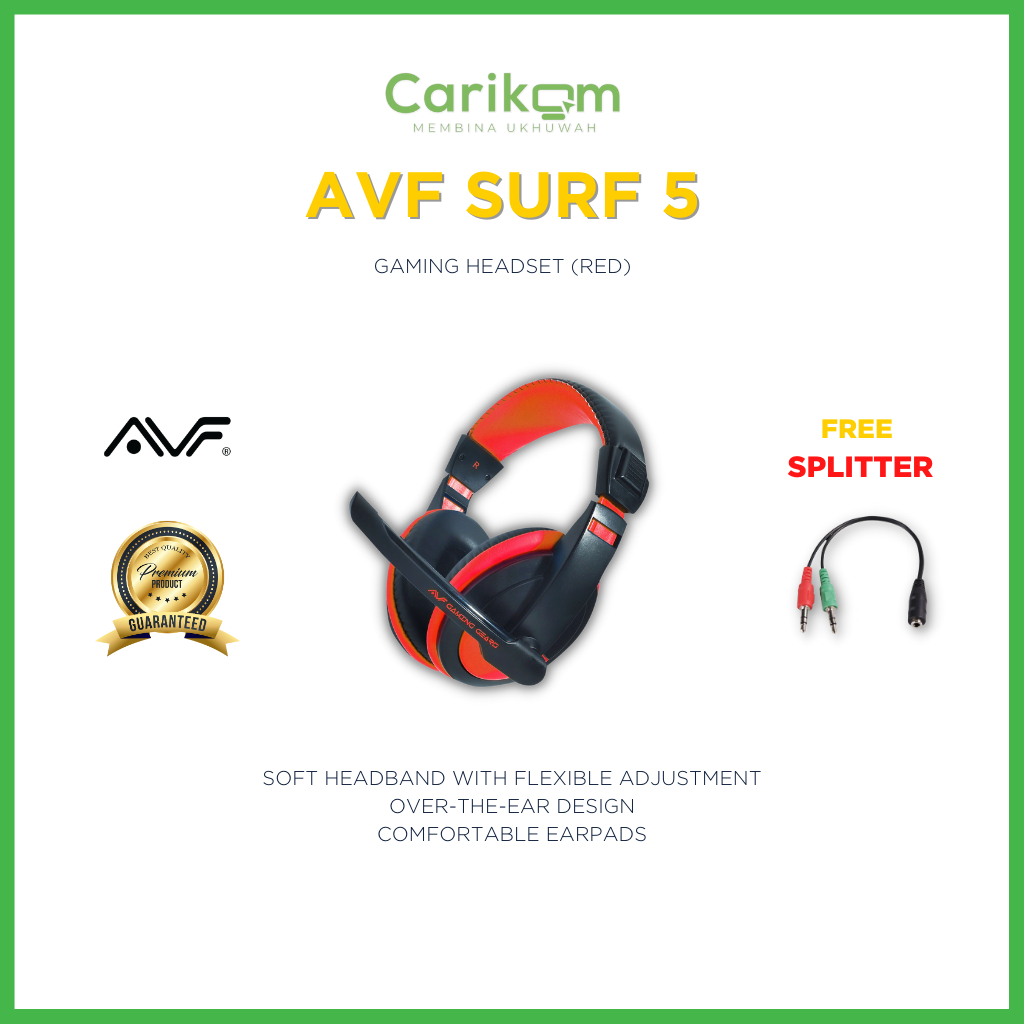 AVF SURF 5 GAMING HEADSET | Shopee Malaysia
