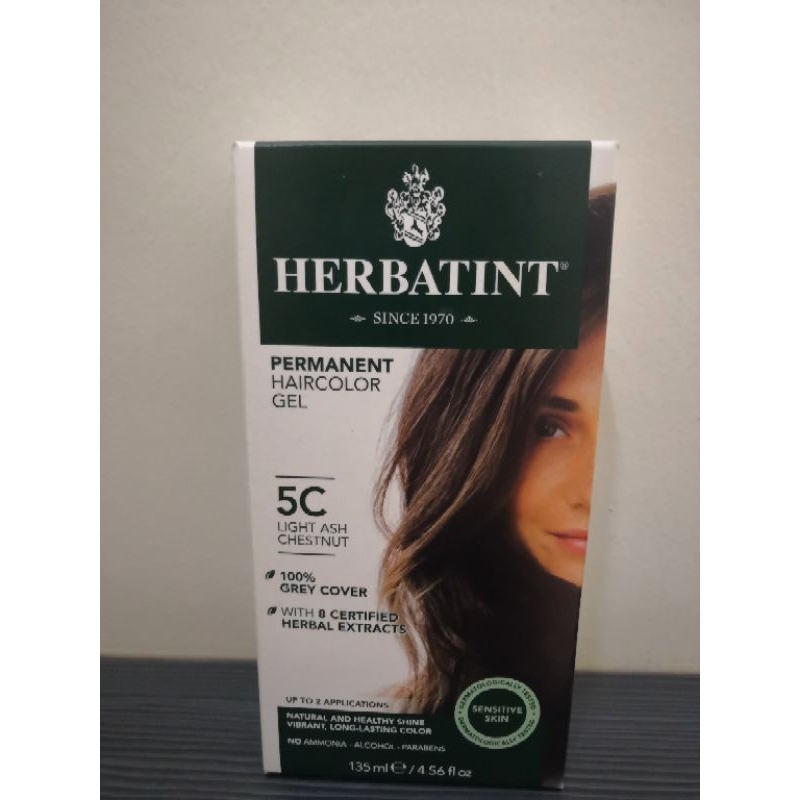 Herbatint Permanent Hair Color Gel 5C Light Ash Chestnut 135ml Shopee
