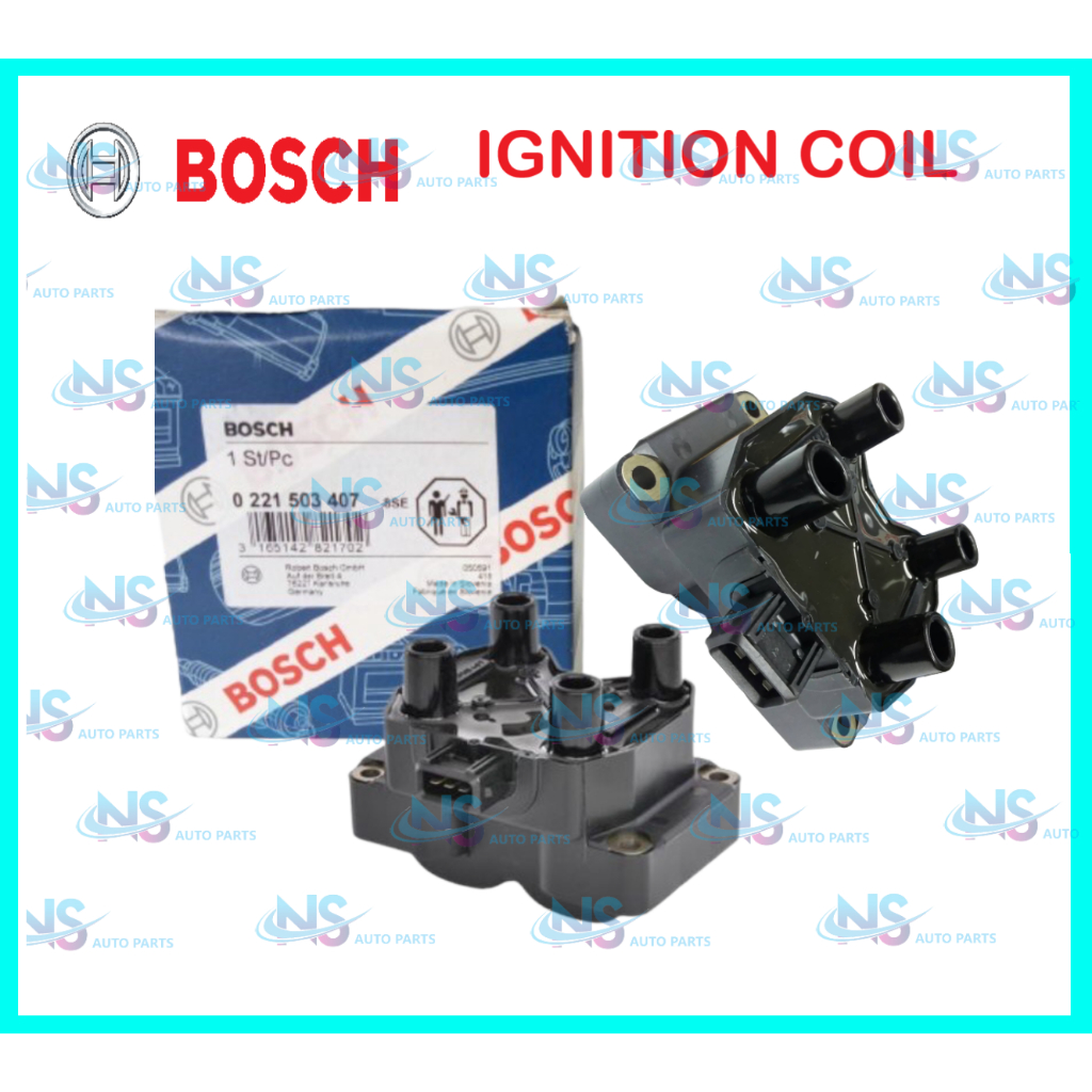 100 ORIGINAL BOSCH IGNITION COIL / PLUG COIL WAJA CAMPRO , WIRA VDO
