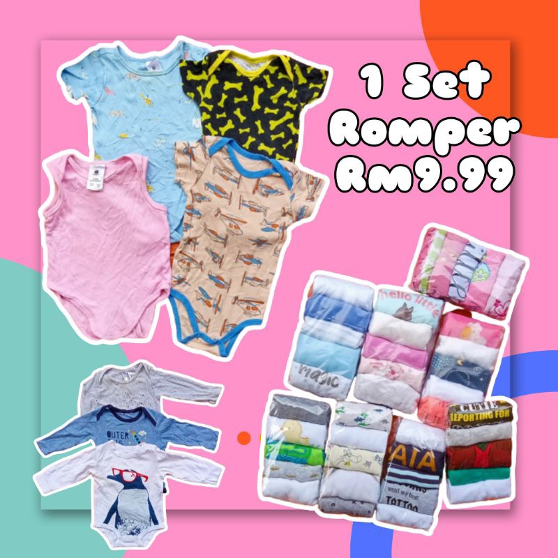 💥COMBO JIMAT 💥 5 PCS RM9.99 ROMPERS BABY BUNDLE | Shopee Malaysia