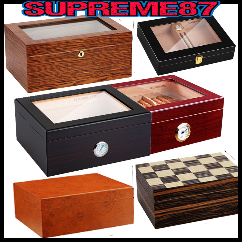 Humidor Box LUXFO case Cedar Wood Large Humidor Box 50CT with