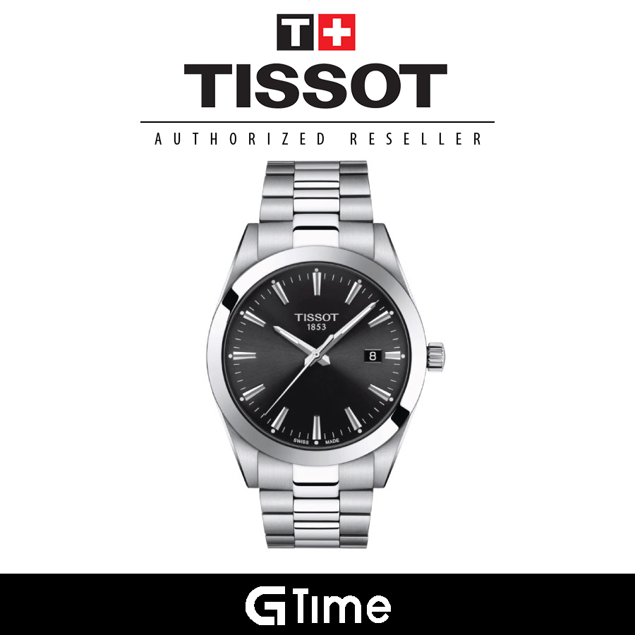 Official Warranty Tissot T127.410.11.051.00 Men s Gentleman Quartz Steel Dress Fashion Watch T1274101105100